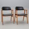 Schwarze Mid-Century Esszimmerstühle von Carl-Ewert Ekström, 1960er, 10 . Set 4