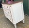 Gustavian Swedish White Grey Painted Marble Top Chest of Drawers, 1890s 4