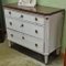 Gustavian Swedish White Grey Painted Marble Top Chest of Drawers, 1890s 2
