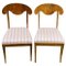 Biedermeier Swedish Dining Chairs in Flame Golden Birch with Honey Colour, 1890s-1910s, Set of 2 1