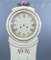 Antique Swedish White Mora Clock with Hand-Painted Roses, 1800s 3