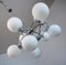 White Opaline Glass Sputnik Chandelier, 1970s 2