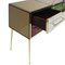 Italienisches Mid-Century Modern Sideboard aus Holz & Farbglas, 1950er 10