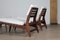 Hunting Chairs with Ottoman by Heinz Heger for Veb Deutsche Werkstätten Hellerau, Germany, 1950s, Set of 4 7