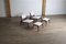 Hunting Chairs with Ottoman by Heinz Heger for Veb Deutsche Werkstätten Hellerau, Germany, 1950s, Set of 4 1