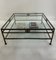 Mesa de centro de hierro, latón y vidrio de Atelier Iron Paris, 1988, Imagen 7