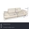Leather Sofa Set in White Cream from Koinor Volare, Set of 2 2