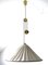 Counterweight Pendant Lamp Jo-Jo Zug Mod. 2505 in Brass & Wild Silk, by Josef Frank for J.T. Kalmar, 1950s 2