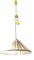 Counterweight Pendant Lamp Jo-Jo Zug Mod. 2505 in Brass & Wild Silk, by Josef Frank for J.T. Kalmar, 1950s 4