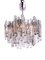 Chandelier in Frosted Murano Glass and Nickel by J. T. Kalmar for Kalmar, Austria, 1960s 9