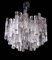 Chandelier in Frosted Murano Glass and Nickel by J. T. Kalmar for Kalmar, Austria, 1960s 2