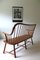 Scandinavian Bench with Curved Backrest and Struts, 1950s, Image 9
