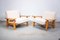 Set of Armchairs in Oak and Lama Wool, 1975 1