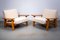 Set of Armchairs in Oak and Lama Wool, 1975 7