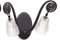 French Wrought Iron Sconces with Molded Glass Shades by Maison Degué, Set of 2 2