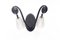 French Wrought Iron Sconces with Molded Glass Shades by Maison Degué, Set of 2 7