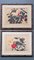After Sakai Hoitsu, Suzuki Sonoichi and Nakano Sonoaki, Japanese Floral Shiki No Hana Artworks, 1950s, Reprints, Set of 2 1