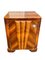 Bauhaus Art Deco Nightstands in Walnut Root Veneer and Conical Columns, 1930s, Set of 2 3