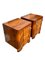 Bauhaus Art Deco Nightstands in Walnut Root Veneer and Conical Columns, 1930s, Set of 2 5