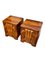 Bauhaus Art Deco Nightstands in Walnut Root Veneer and Conical Columns, 1930s, Set of 2 8