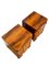 Bauhaus Art Deco Nightstands in Walnut Root Veneer and Conical Columns, 1930s, Set of 2 6