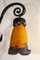 Wrought Iron Pate de Verre Lamp from Muller Freres Luneville, France, 1930s, Image 14