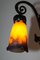 Wrought Iron Pate de Verre Lamp from Muller Freres Luneville, France, 1930s, Image 10