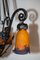 Wrought Iron Pate de Verre Lamp from Muller Freres Luneville, France, 1930s, Image 11