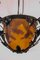 Wrought Iron Pate de Verre Lamp from Muller Freres Luneville, France, 1930s, Image 13