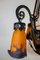 Wrought Iron Pate de Verre Lamp from Muller Freres Luneville, France, 1930s, Image 6