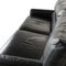 Leather Three-Seater Black Sofa from Brühl 6
