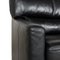 Leather Three-Seater Black Sofa from Brühl 4