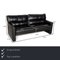 Leather Three-Seater Black Sofa from Brühl 2
