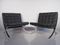 Vintage Black Leather Lounge Chairs by Ludwig Mies van der Rohe, Set of 2 8