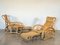 Set of Bamboo Lounge Chairs, 1980s 2
