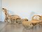 Set of Bamboo Lounge Chairs, 1980s 4