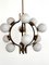 Lustre Mid-Century en Laiton et Verre Opalin de Stilnovo, Italie, 1950s 20