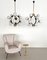 Mid-Century Italian Brass and Opaline Glass Chandelier from Stilnovo, 1950s 10