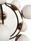 Mid-Century Italian Brass and Opaline Glass Chandelier from Stilnovo, 1950s 5