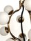 Lustre Mid-Century en Laiton et Verre Opalin de Stilnovo, Italie, 1950s 2