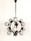 Lustre Mid-Century en Laiton et Verre Opalin de Stilnovo, Italie, 1950s 13