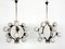 Lustre Mid-Century en Laiton et Verre Opalin de Stilnovo, Italie, 1950s 11