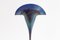 Iridescent Blue Art Glass Vase attributed to Charles Lotton 4