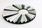 Black and White Round Relief Wall Mirror by Olivier de Schrijver, 2010s 2