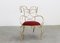 Ram Armchair in Iron and Red Velvet by Andrè Dubreuil for Ceccotti, 1990s 3