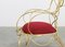 Ram Armchair in Iron and Red Velvet by Andrè Dubreuil for Ceccotti, 1990s 11