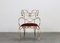Ram Armchair in Iron and Red Velvet by Andrè Dubreuil for Ceccotti, 1990s 1
