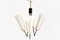 20th Century Scandinavian Danish Suspension Lamp in Opaline and Black & Gold Metal, 1960s, Image 2