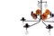 Hand-Forged Chandelier for 6 Candles with Hanging Glass Medallions in Iron and Glass by Erik Höglund for Boda Smide, Sweden, 1965, Image 5
