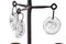 Hand-Forged Chandelier for 6 Candles with Hanging Glass Medallions in Iron and Glass by Erik Höglund for Boda Smide, Sweden, 1965, Image 7